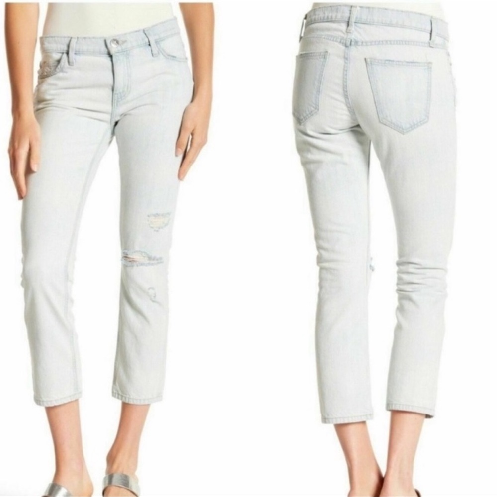 NWT Current/Elliott The Cropped Straight Jean